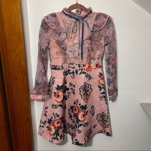 NWT Burryco pink laced dress